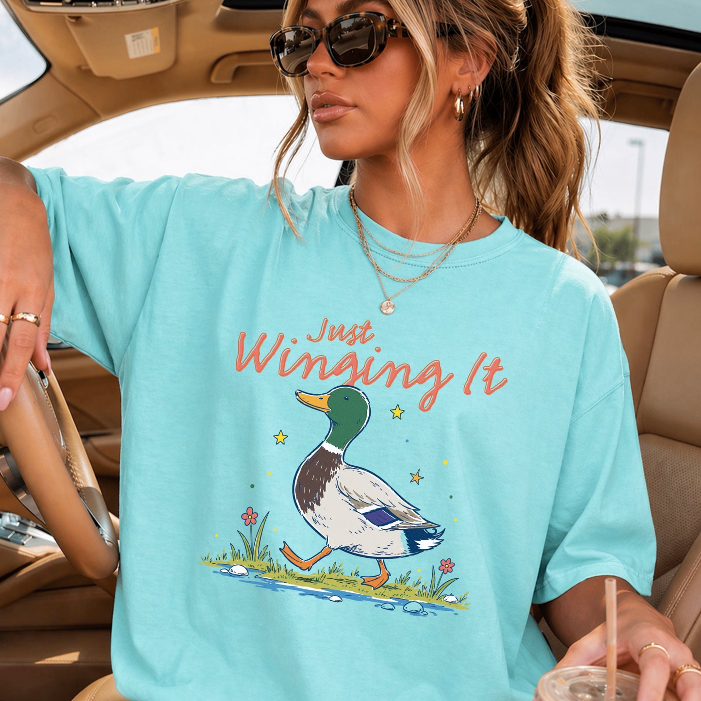 Just Winging It Comfort Color Graphic Tee