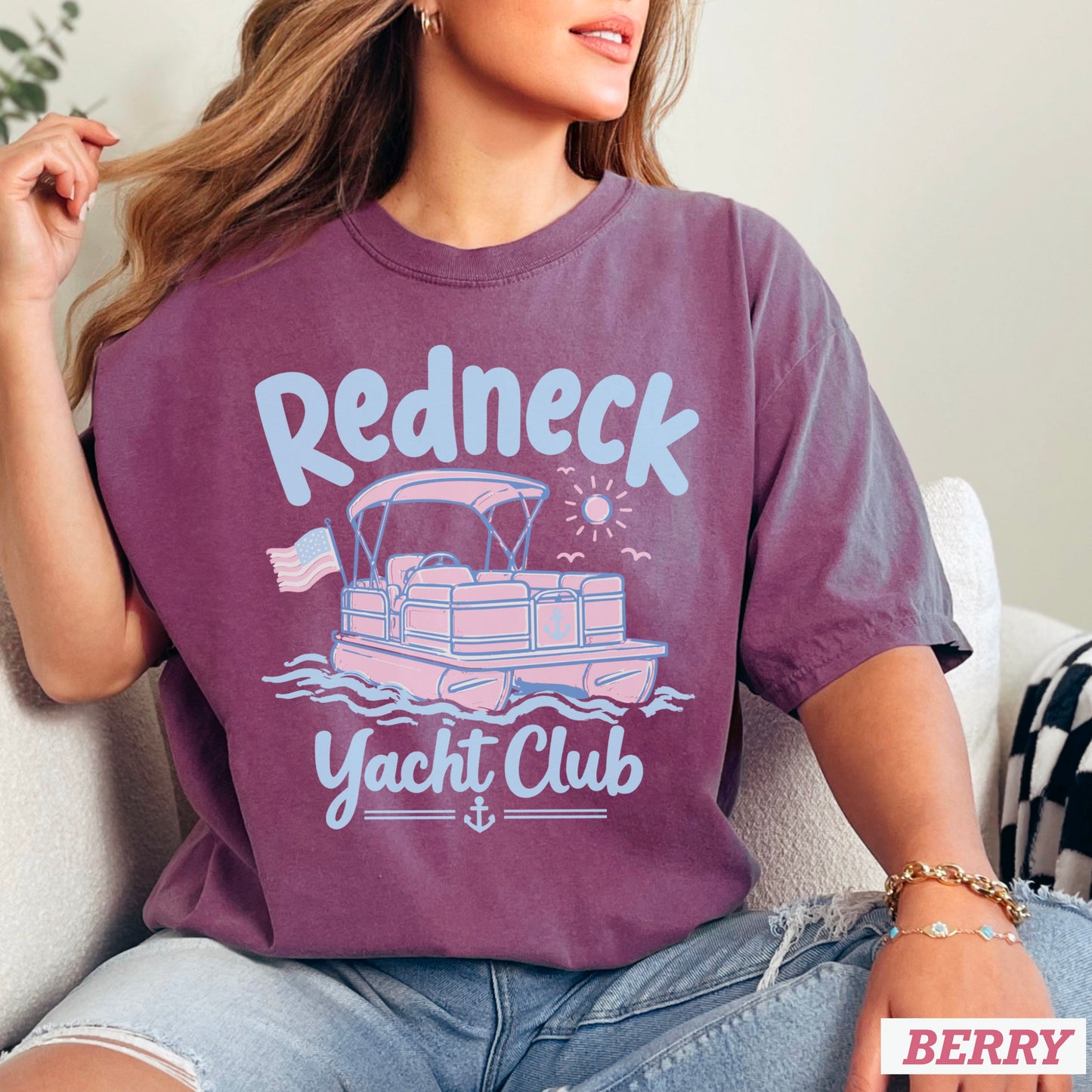 Redneck Yacht Club Comfort Color Graphic Tee