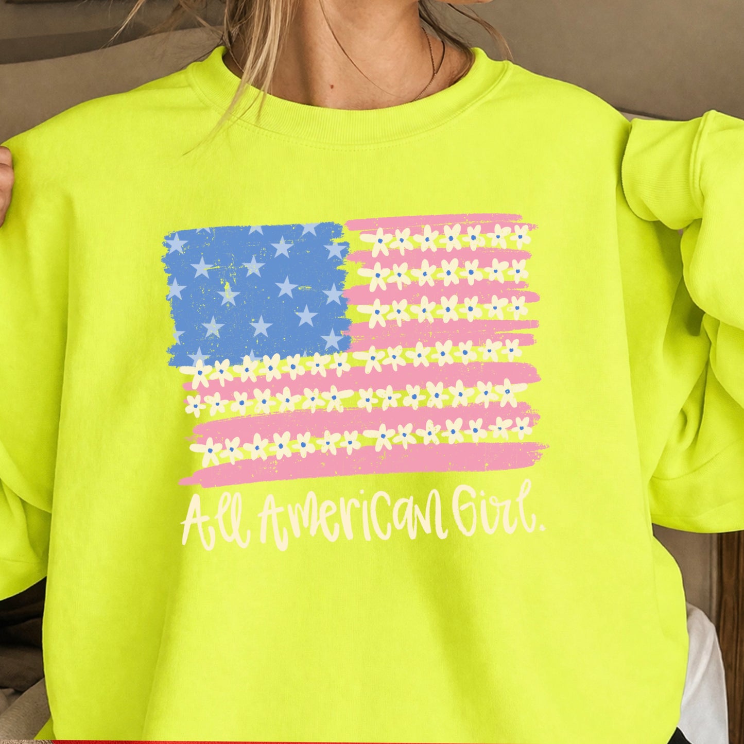 All American Girl Crewneck Sweatshirt