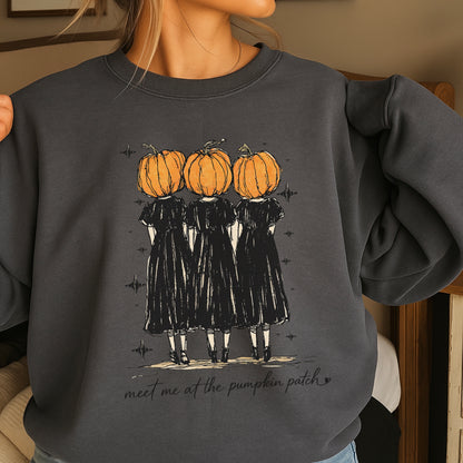 Meet Me At The Pumpkin Patch Halloween Crewneck Sweatshirt