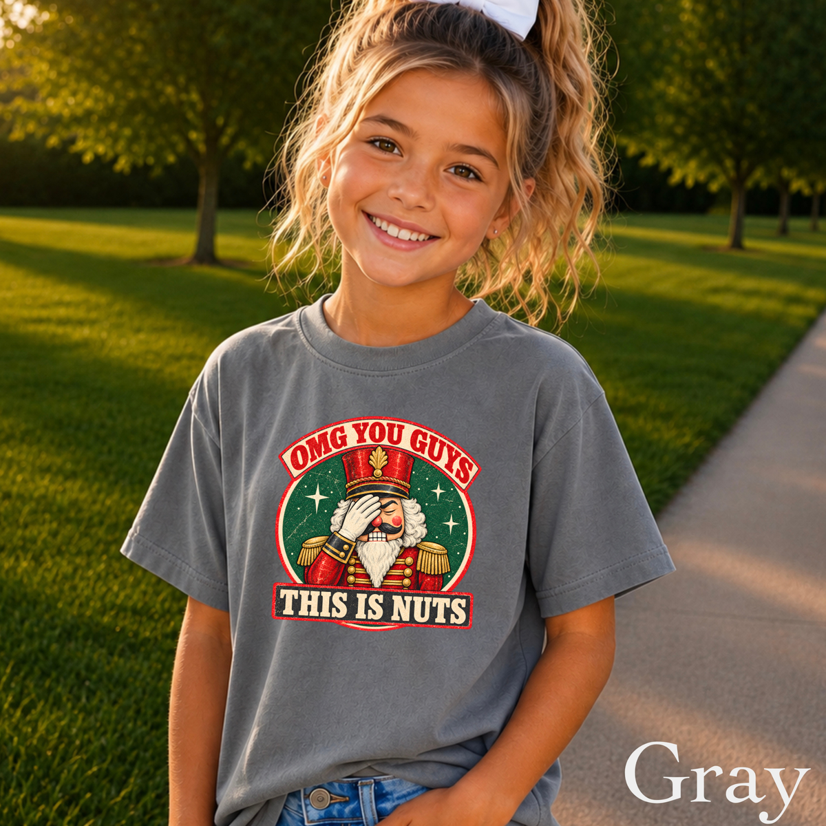 OMG You Guys This Is Nuts Christmas Youth Comfort Color T-Shirt