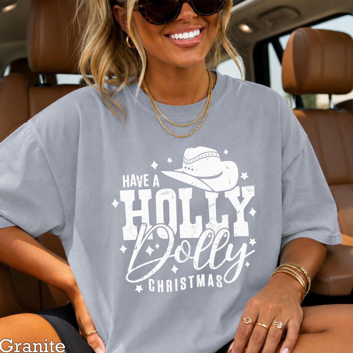 Have A Holly Christmas Comfort Color Graphic Tee