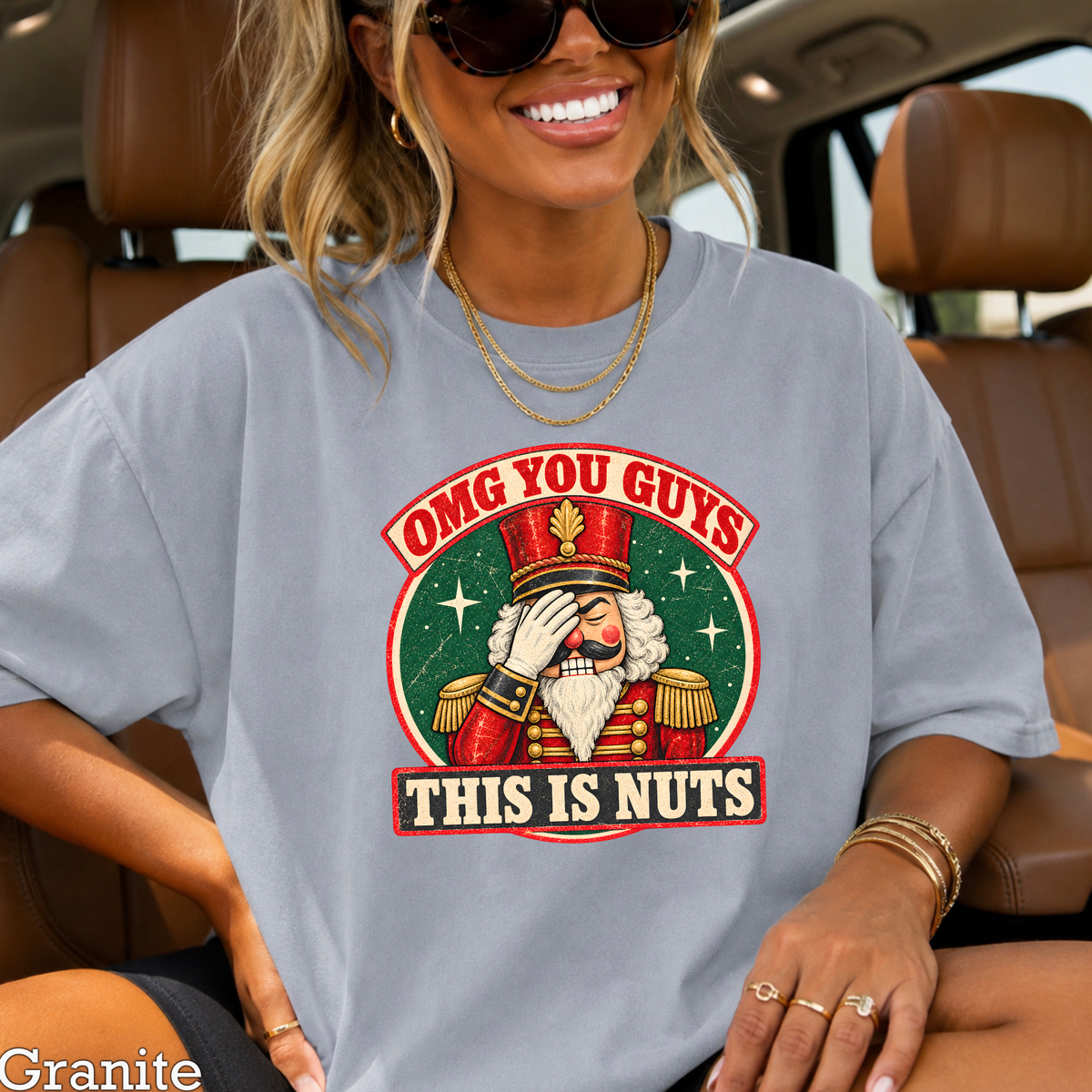 OMG You Guys This Is Nuts Christmas Comfort Color Graphic Tee