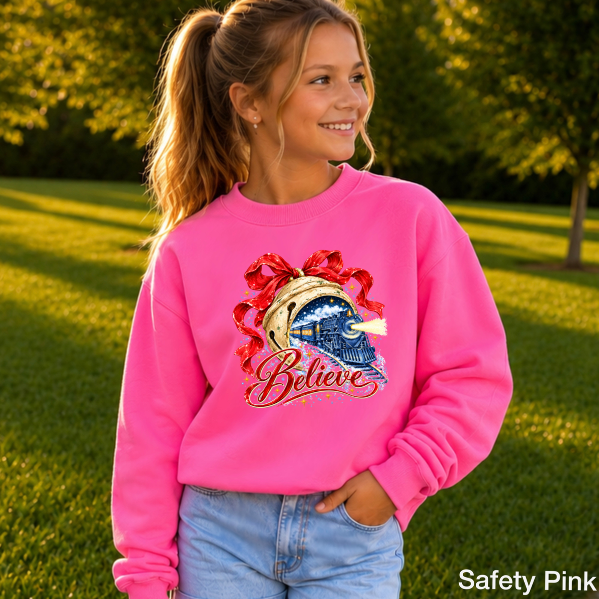 Believe Christmas Youth Crewneck Sweatshirt