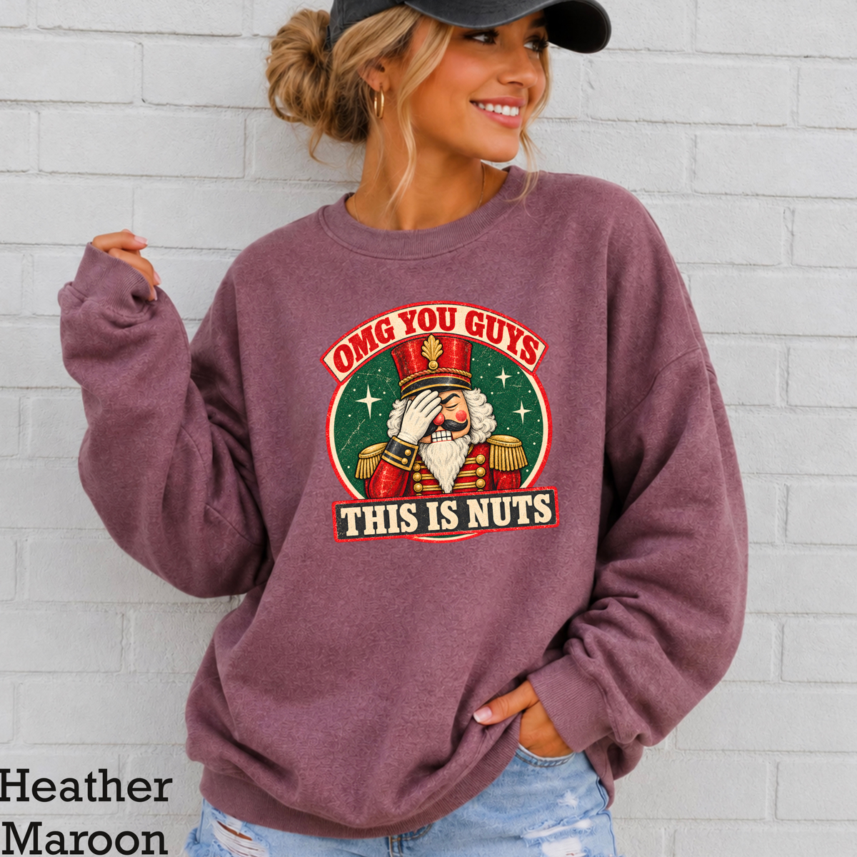 OMG You Guys This Is Nuts Christmas Crewneck Sweatshirt