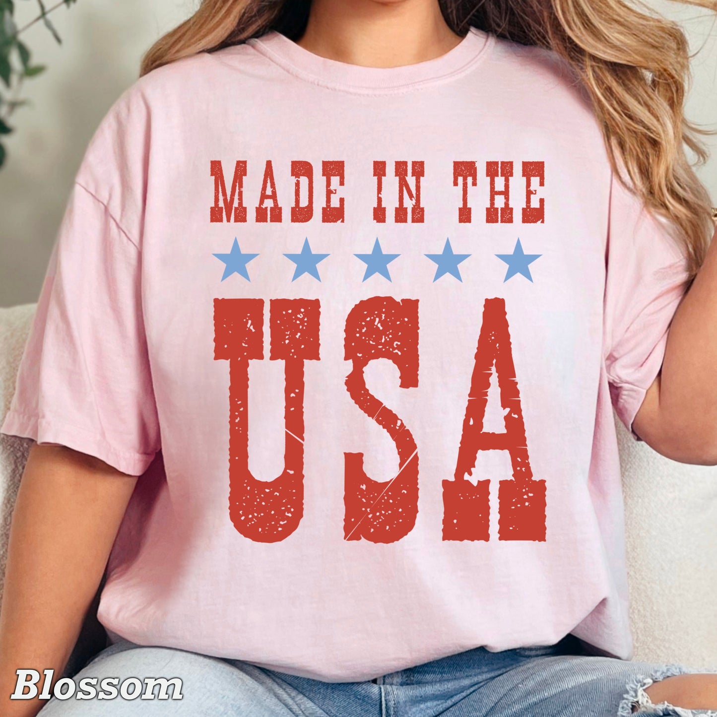 Made InThe USA July 4th Comfort Color Graphic Tee