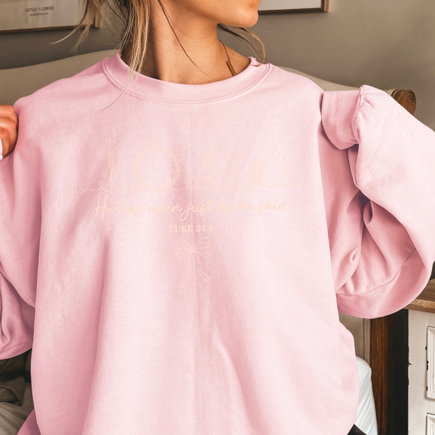 He Is Risen Easter Crewneck Sweatshirt