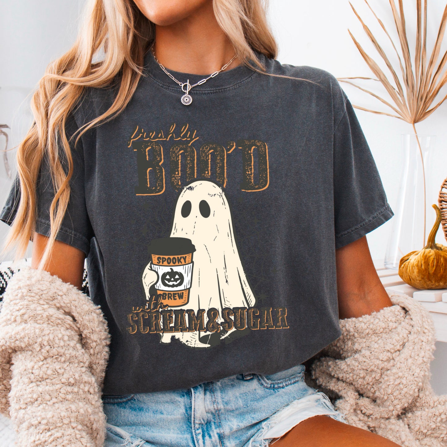 Freshly Boo’d Halloween Comfort Color Graphic Tee