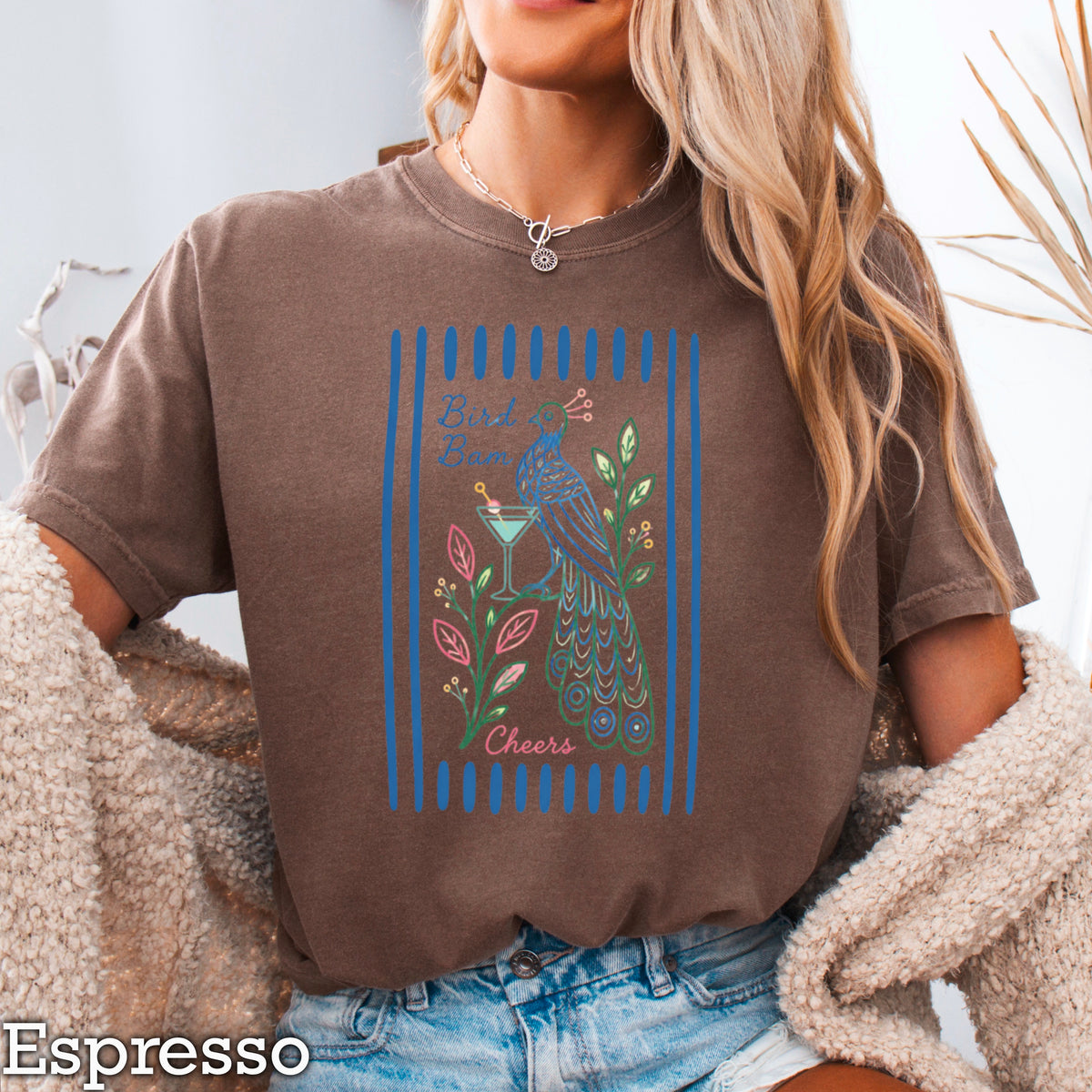 Mahjong Bam Bird Comfort Color Graphic Tee