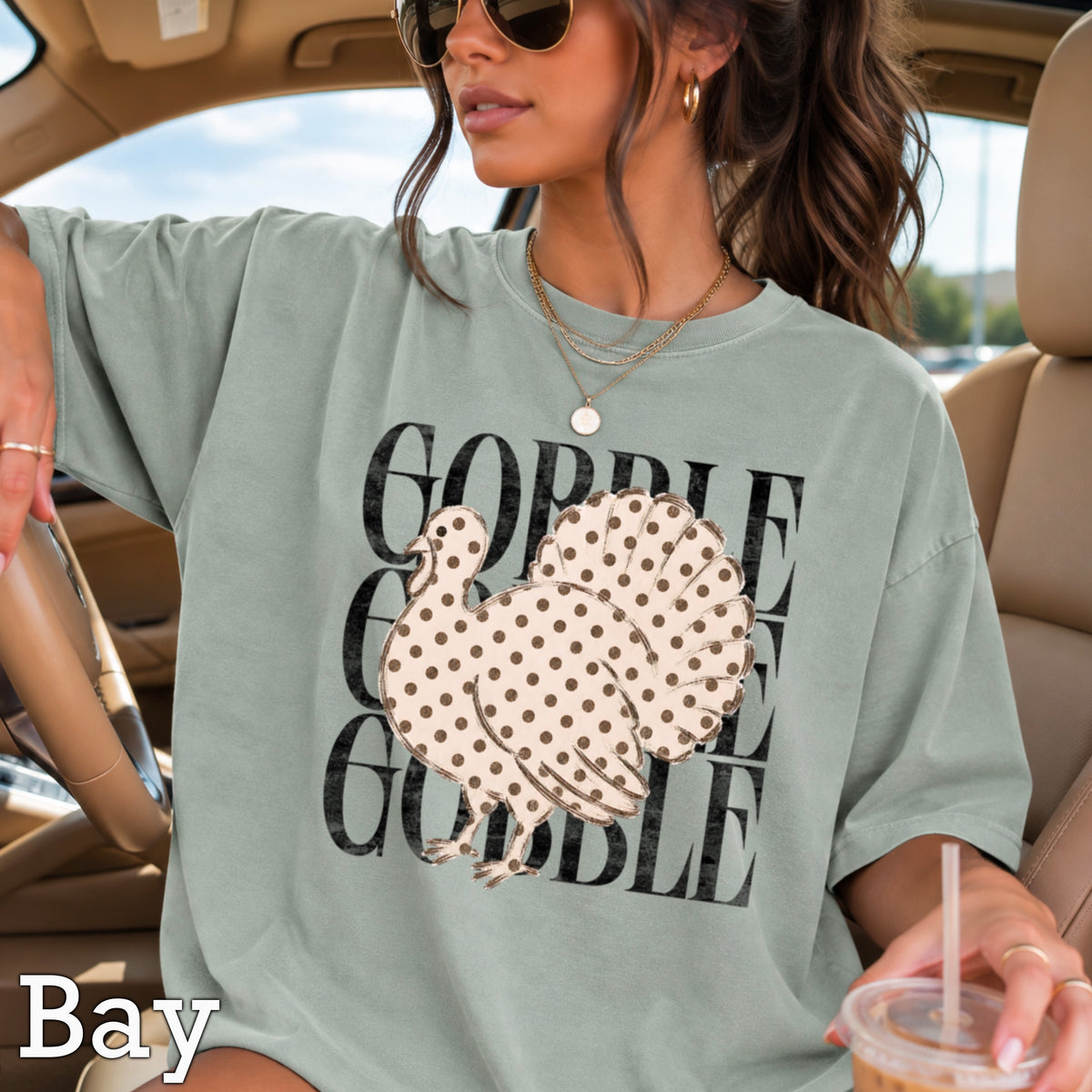 Gobble Thanksgiving Comfort Color Graphic Tee