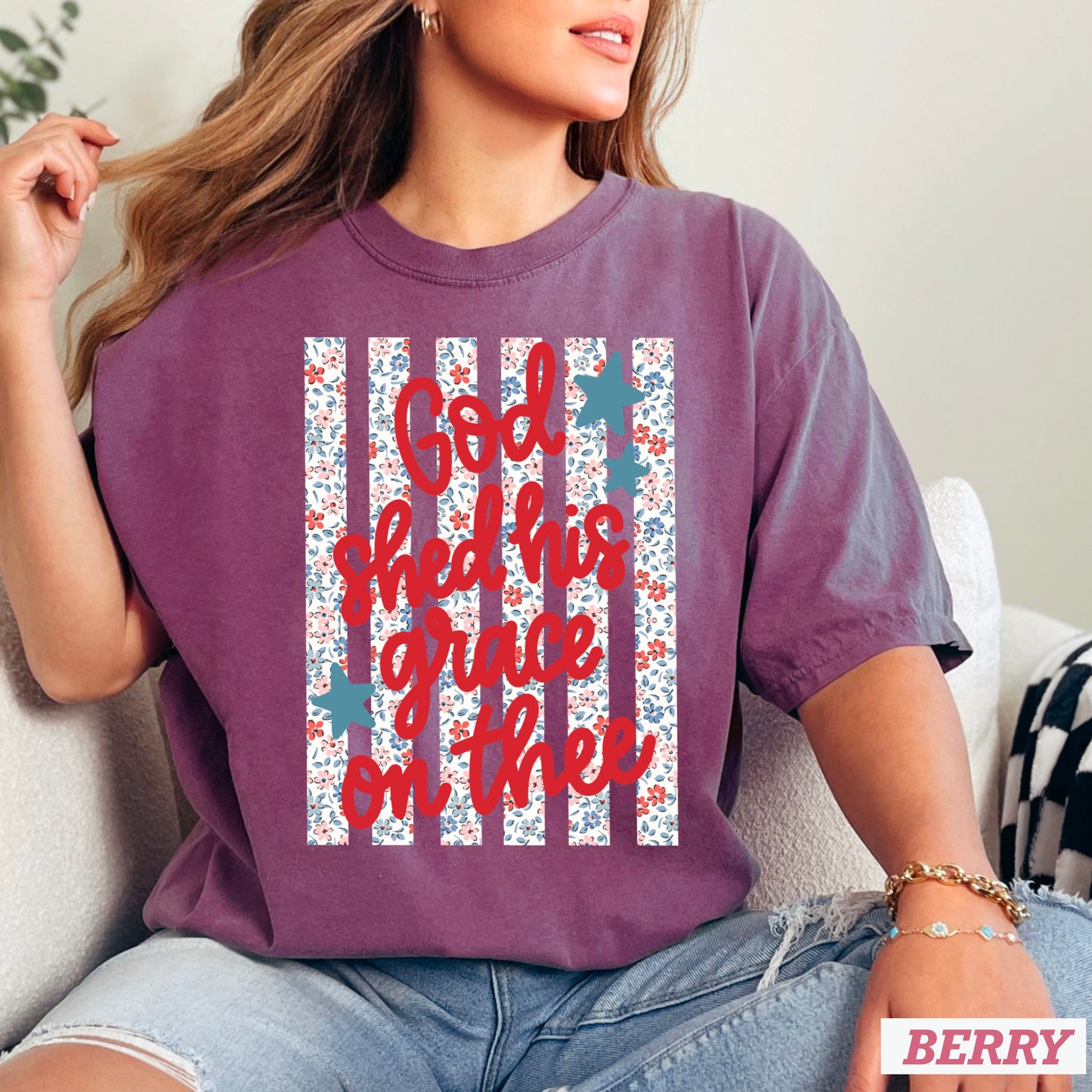 God Shed His Grace On Thee Comfort Color Graphic Tee