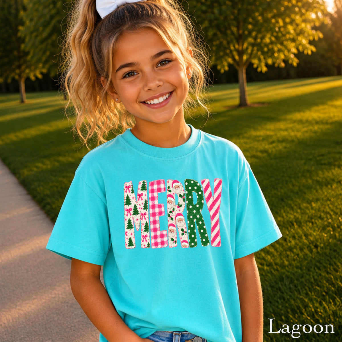 Merry Christmas Youth Comfort Color T-Shirt