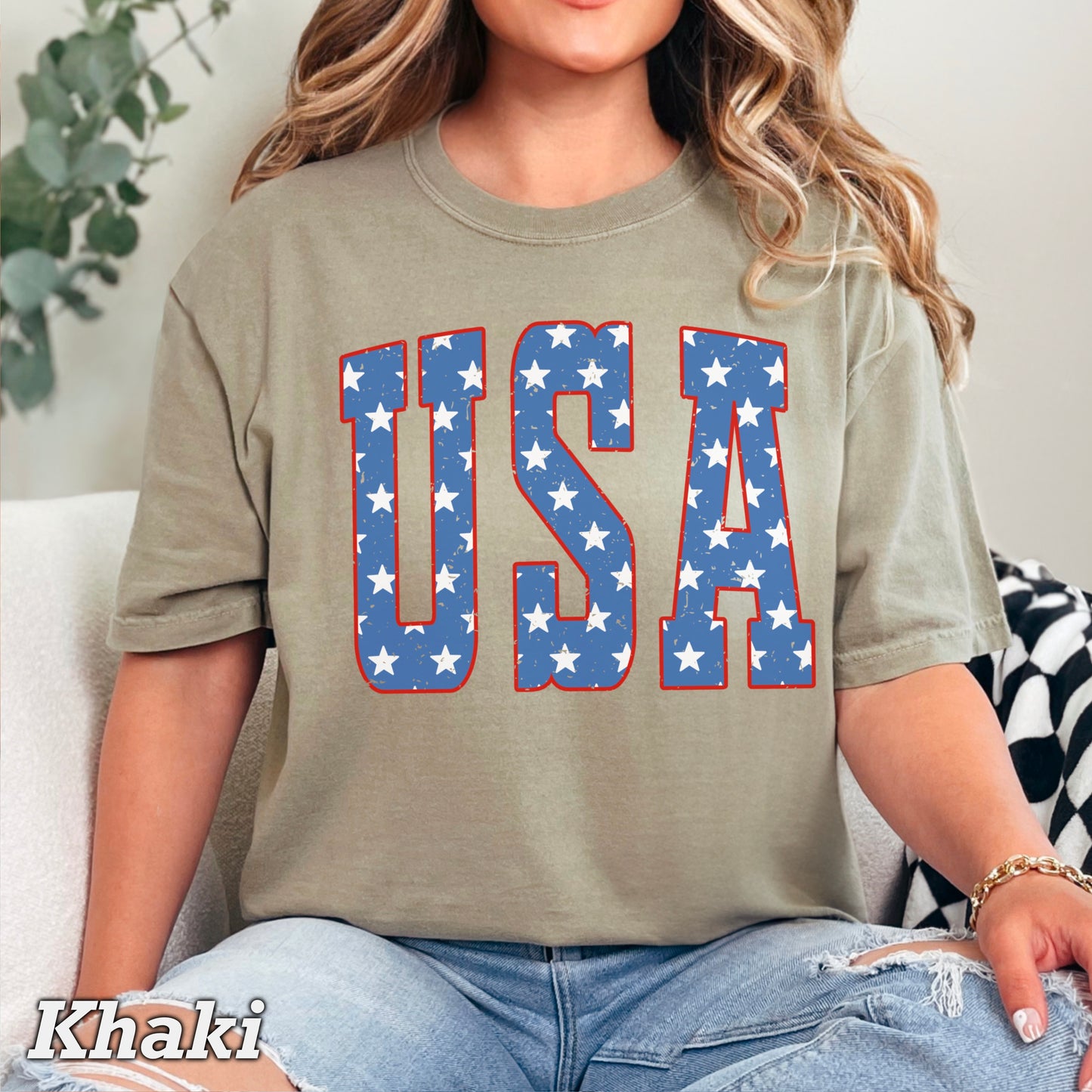 USA Patriotic Comfort Color Graphic Tee