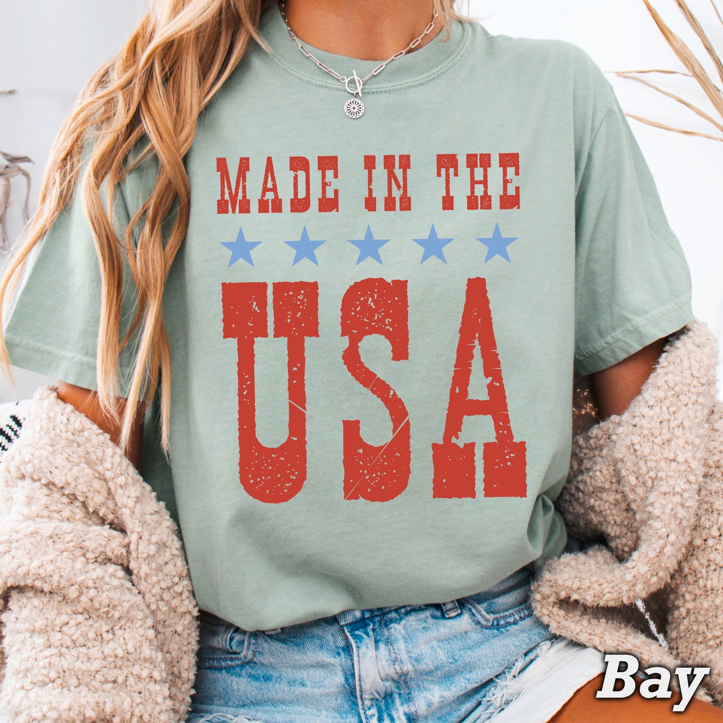 Made InThe USA July 4th Comfort Color Graphic Tee