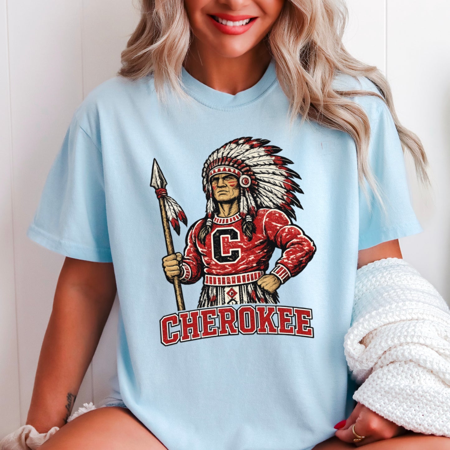 Cherokee Warriors Comfort Color Graphic Tee