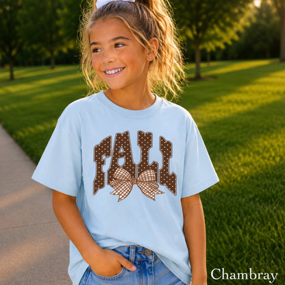 Fall Gingham Favorite Youth Comfort Color T-Shirt