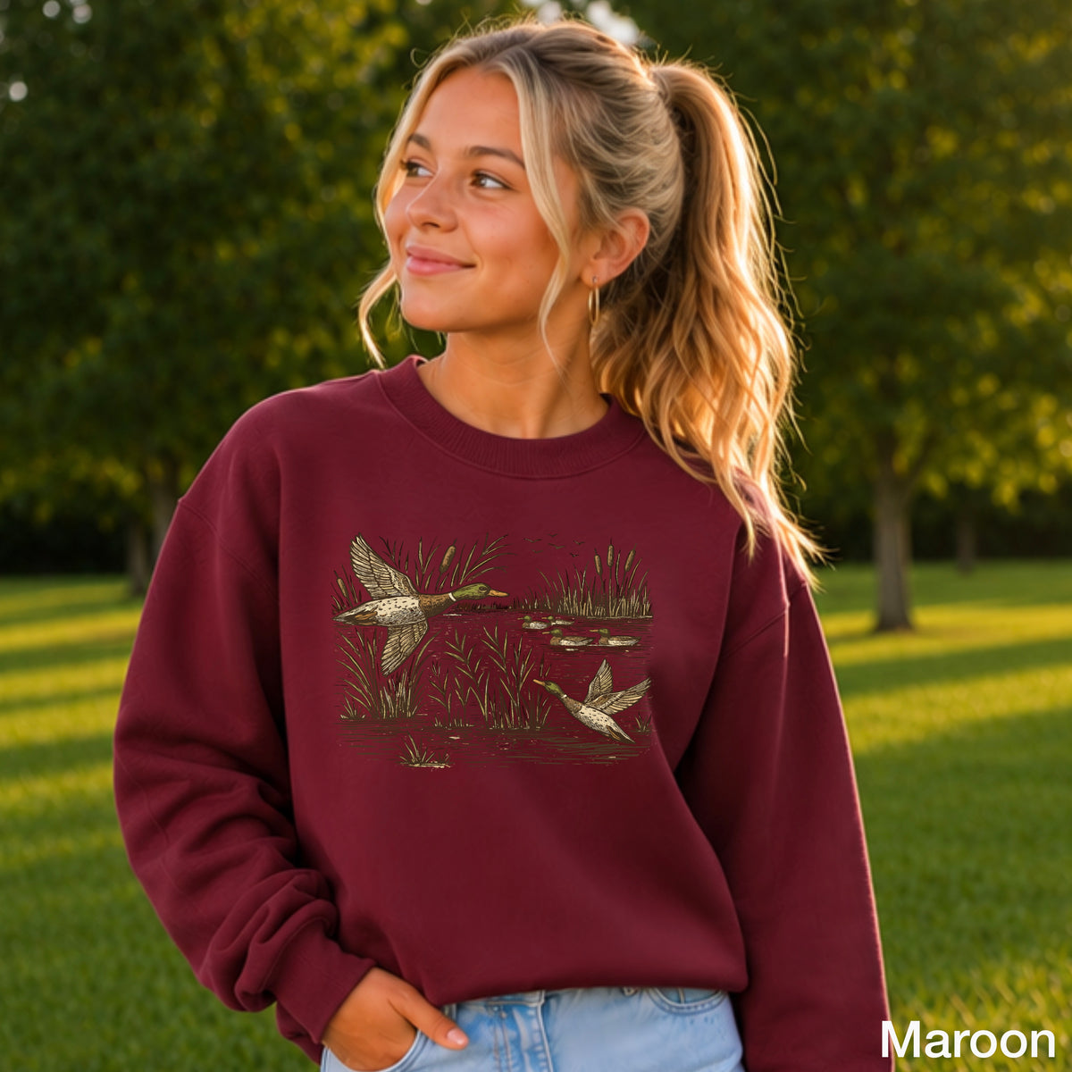 Mallard Ducks Youth Crewneck Sweatshirt