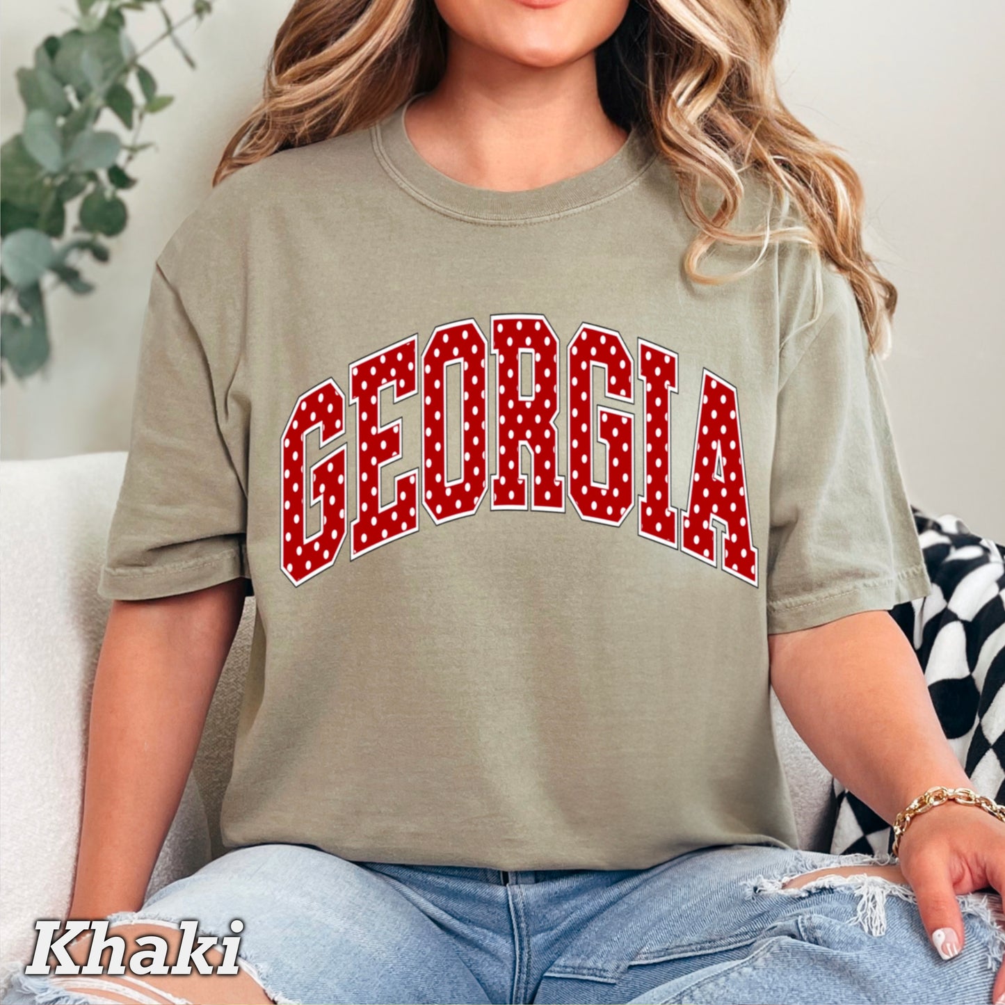 Georgia Polka Dot Comfort Color Graphic Tee