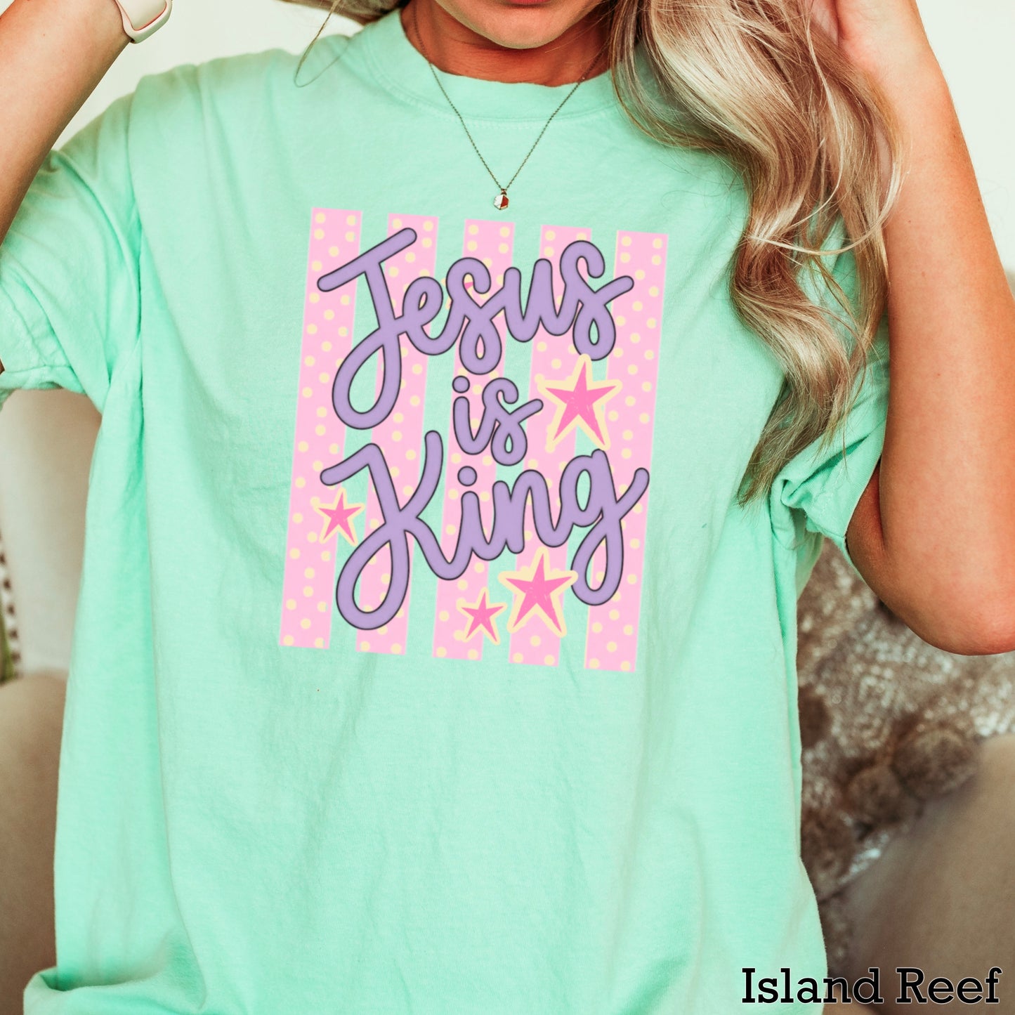 Jesus Is King Comfort Color Graphic Tee