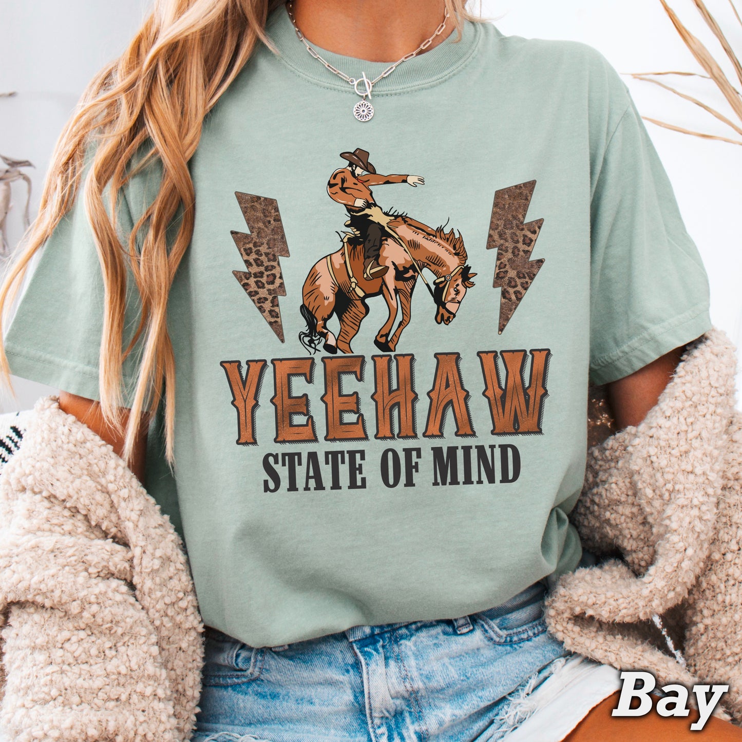 Yeehaw State Of Mind  Comfort Color Graphic Tee