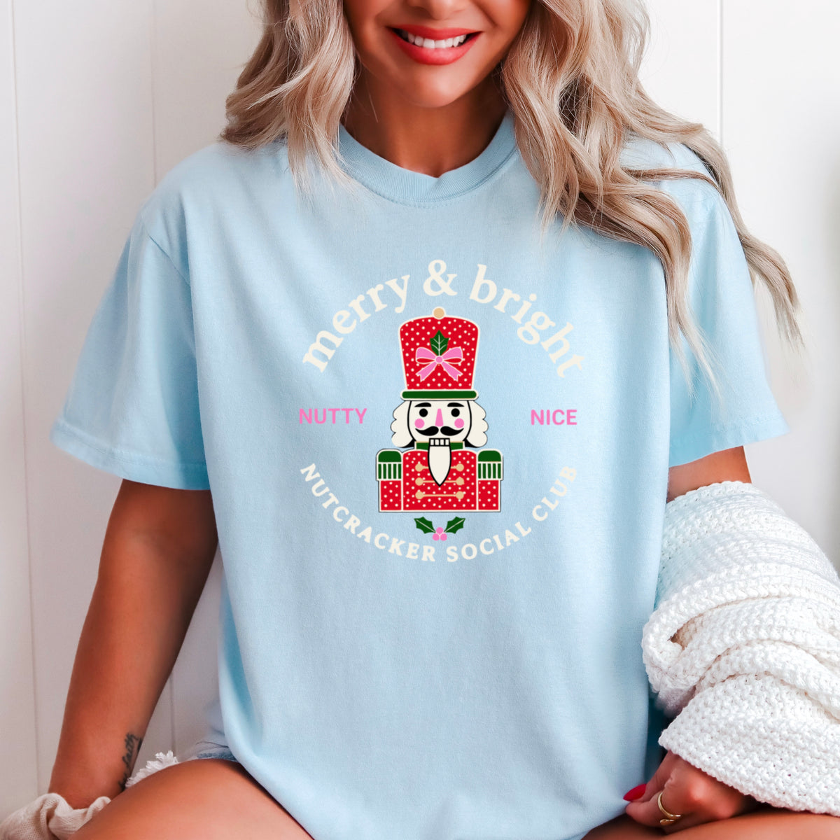 Nutcracker Social Club Christmas Comfort Color Graphic Tee