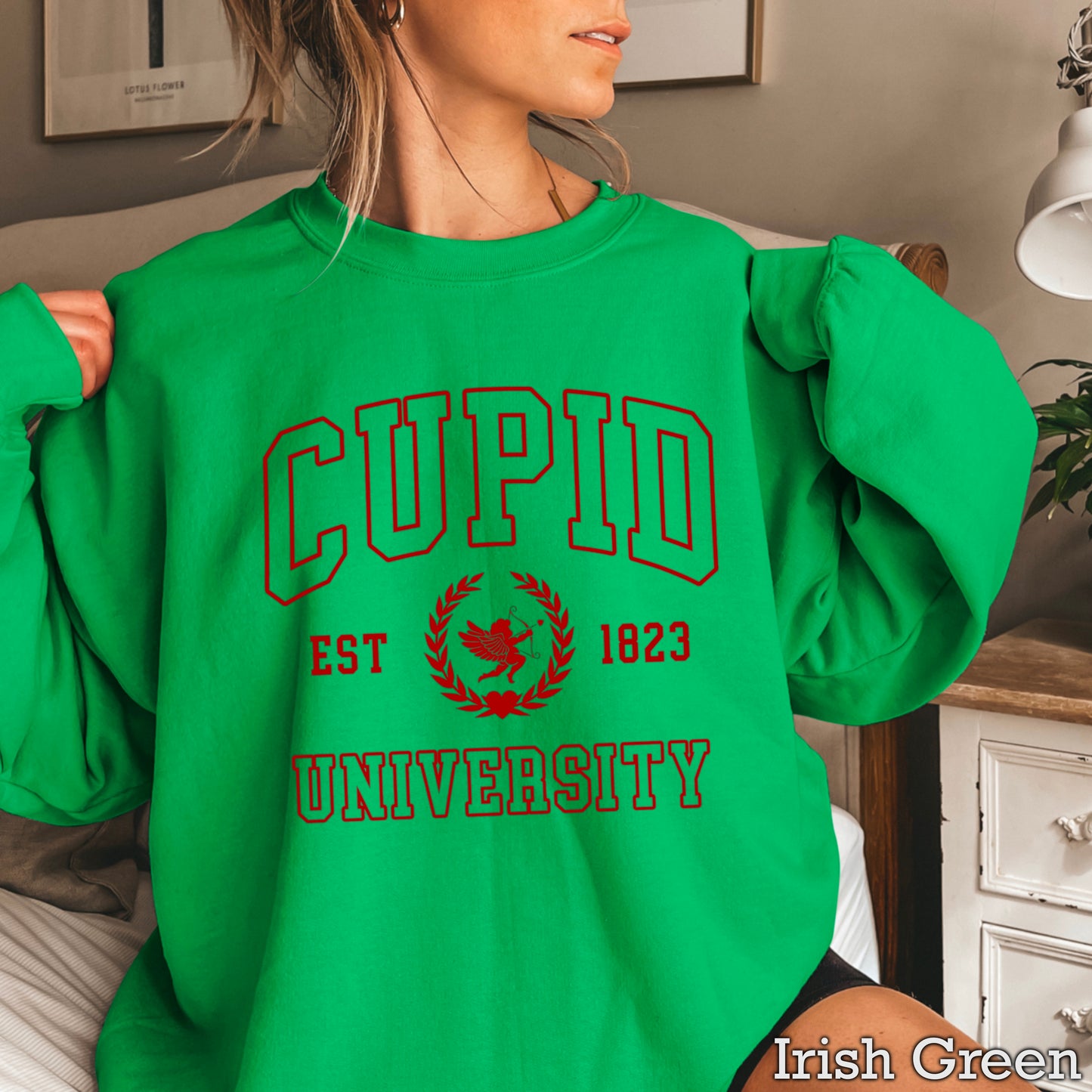 Cupid University Valentine’s Day Crewneck Sweatshirt