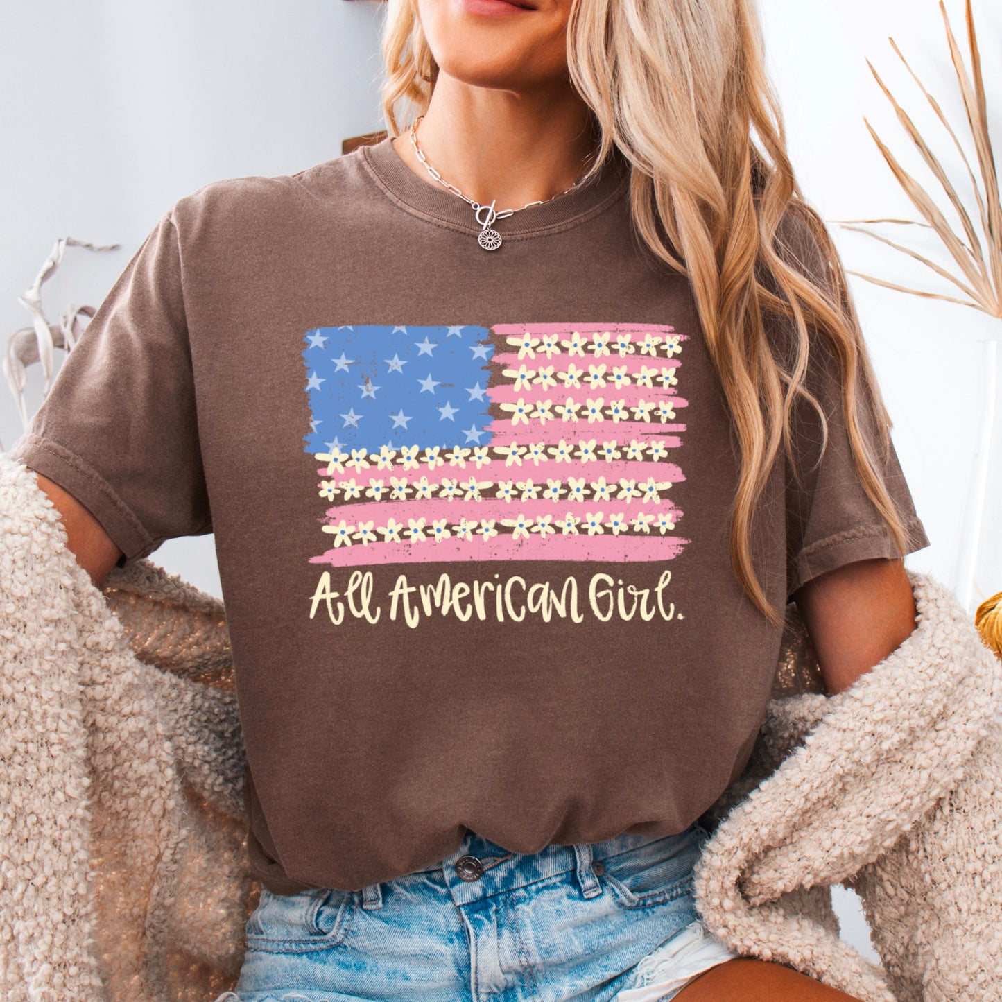 All American Girl Comfort Color Graphic Tee