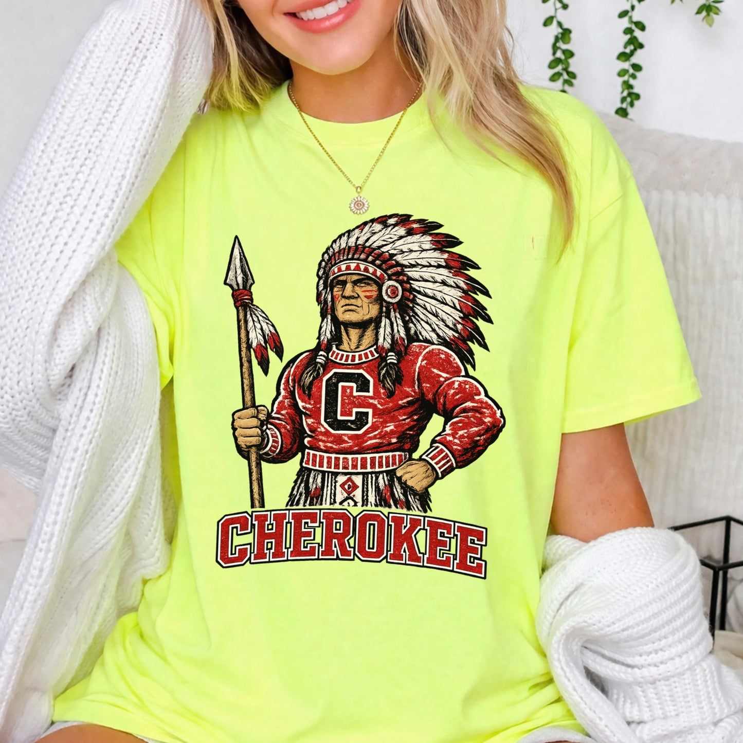 Cherokee Warriors Comfort Color Graphic Tee