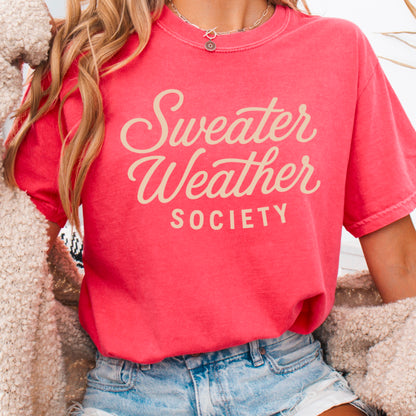 Sweater Weather Society Comfort Color Graphic Tee