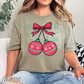 Christmas Cherries Comfort Color Graphic Tee