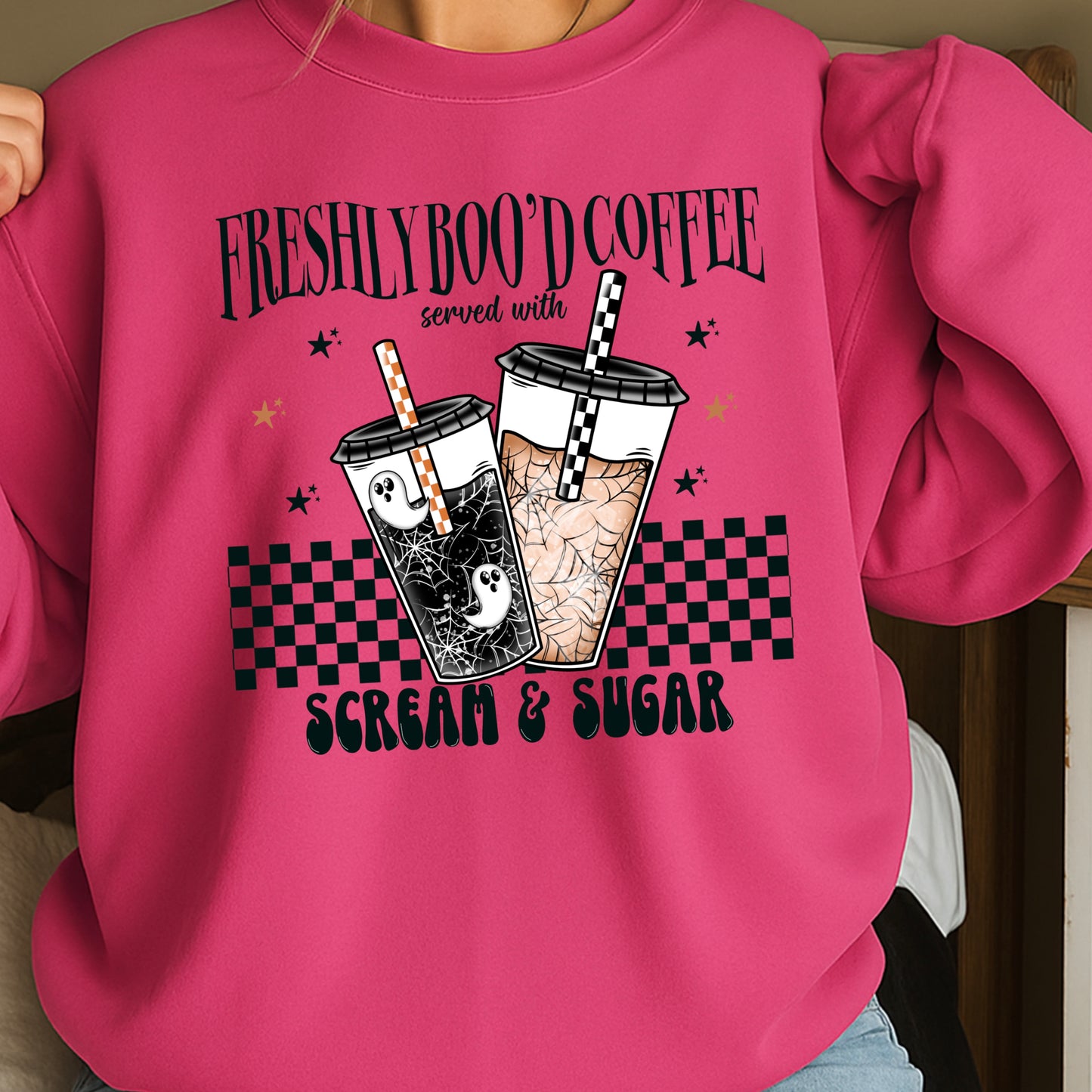 Freshly Boo’d Coffee Halloween Crewneck Sweatshirt