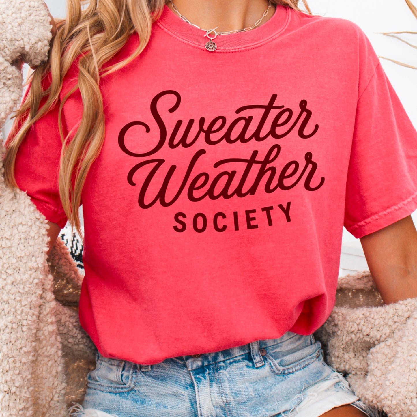 Sweater Weather Society Comfort Color Graphic Tee