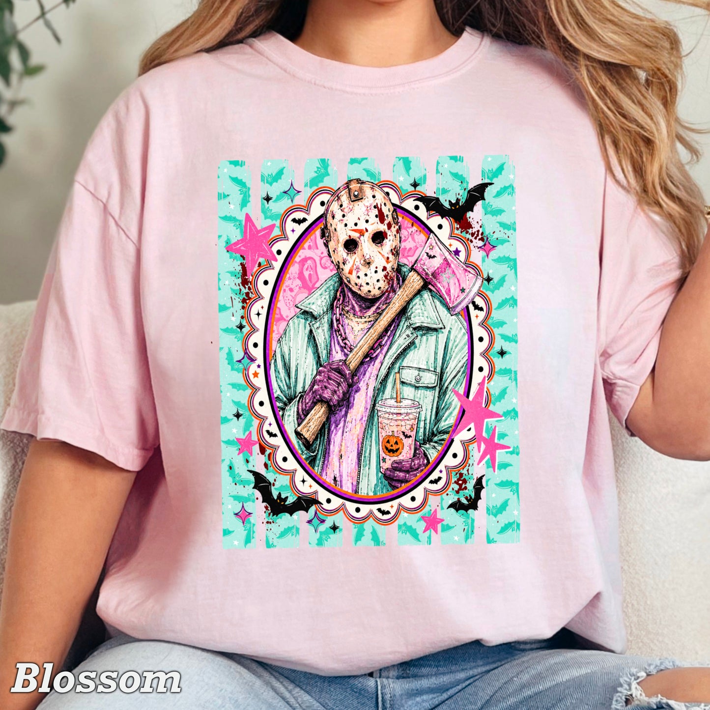 Horror Film Character Halloween Comfort Color Graphic Tee