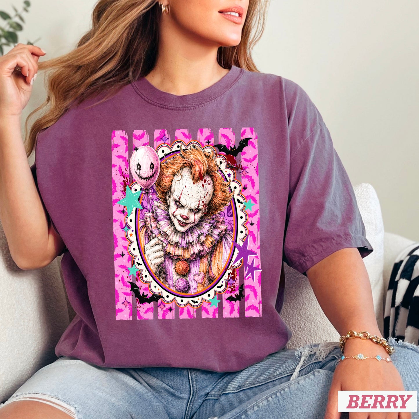 Horror Film Character Halloween Comfort Color Graphic Tee