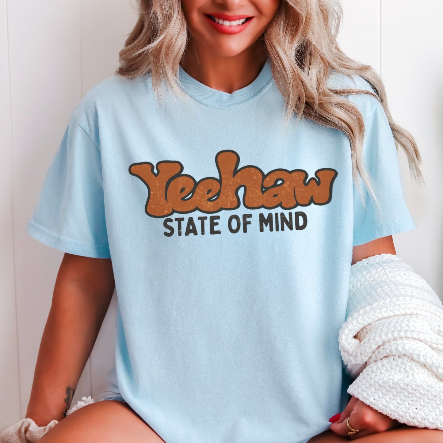 Yeehaw State Of Mind Comfort Color Graphic Tee