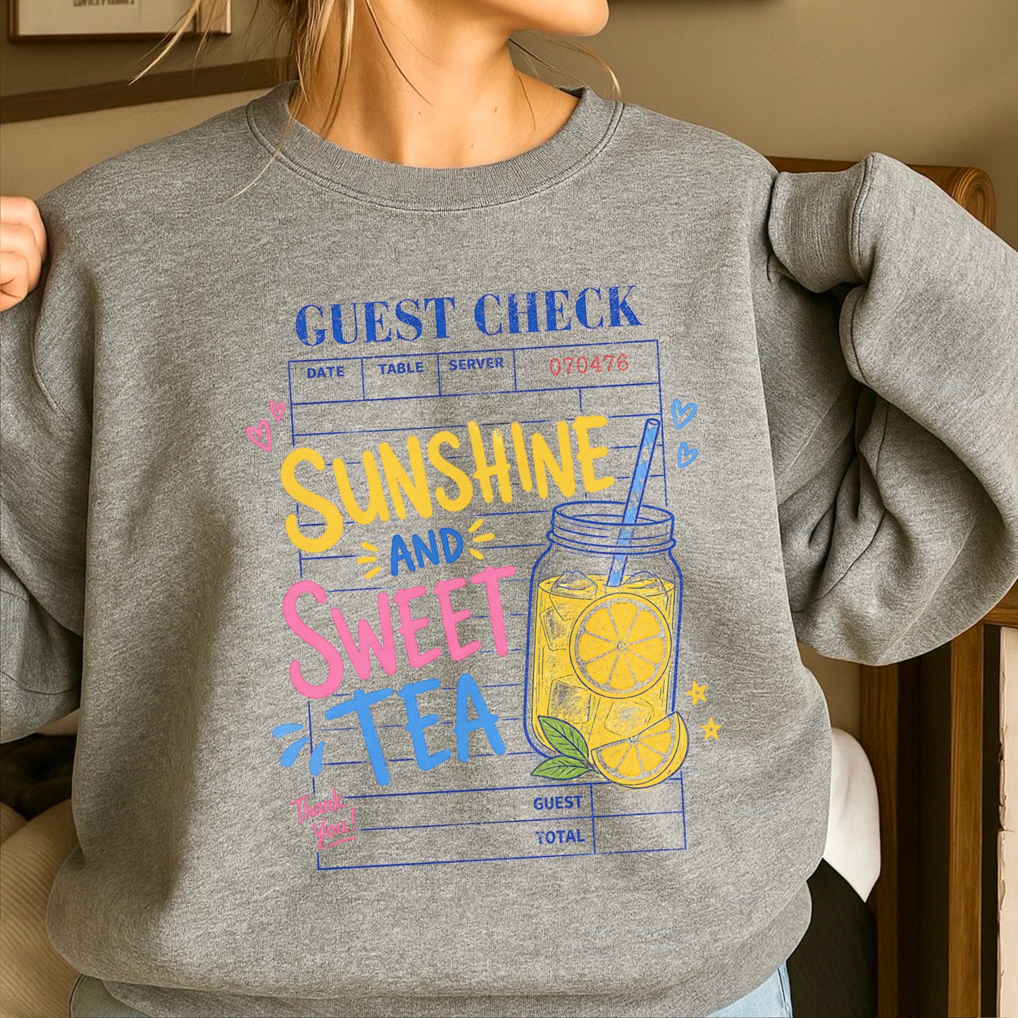 Guest Check Sunshine & Sweet Tea Crewneck Sweatshirt