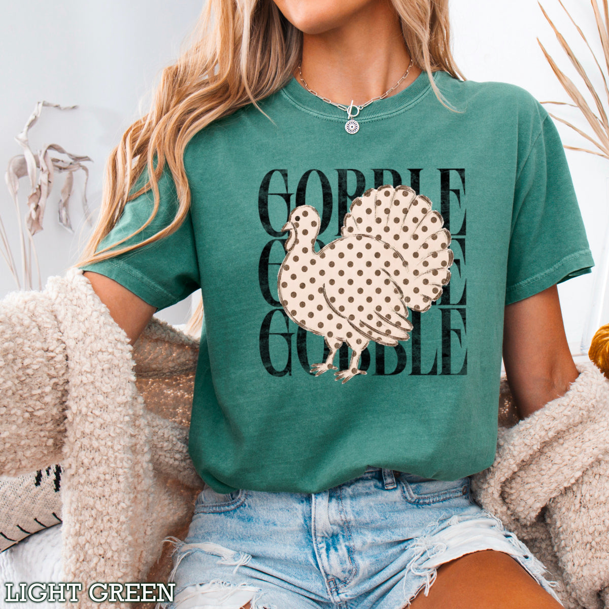 Gobble Thanksgiving Comfort Color Graphic Tee