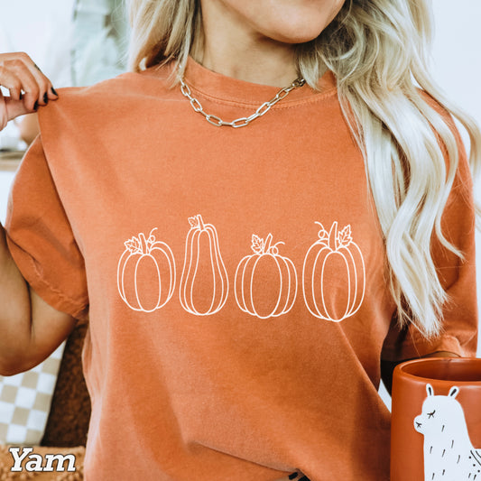 Quad Pumpkins Screen Print Transfer SKU : A2-20