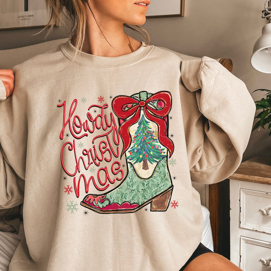 Howdy Christmas Crewneck Sweatshirt