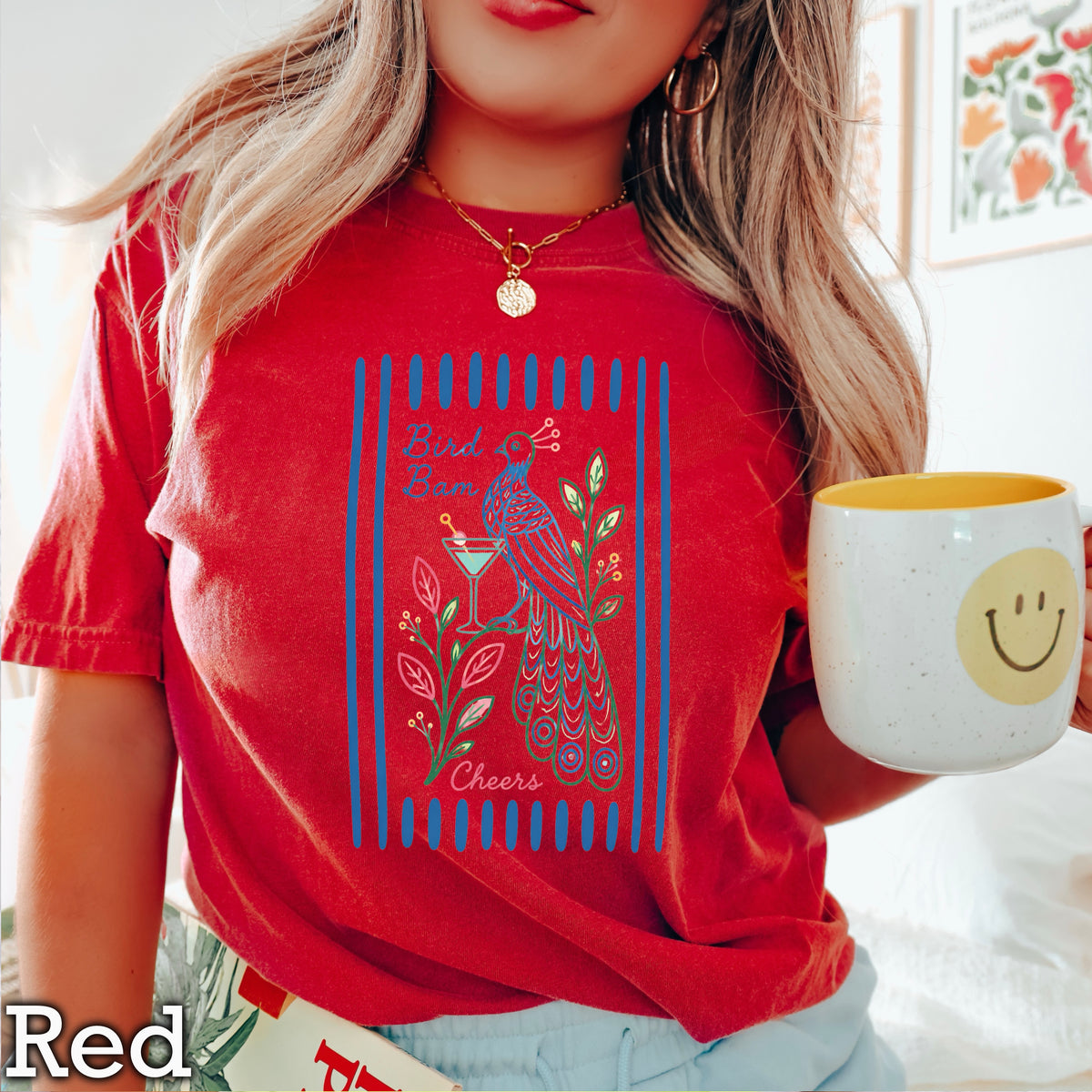 Mahjong Bam Bird Comfort Color Graphic Tee