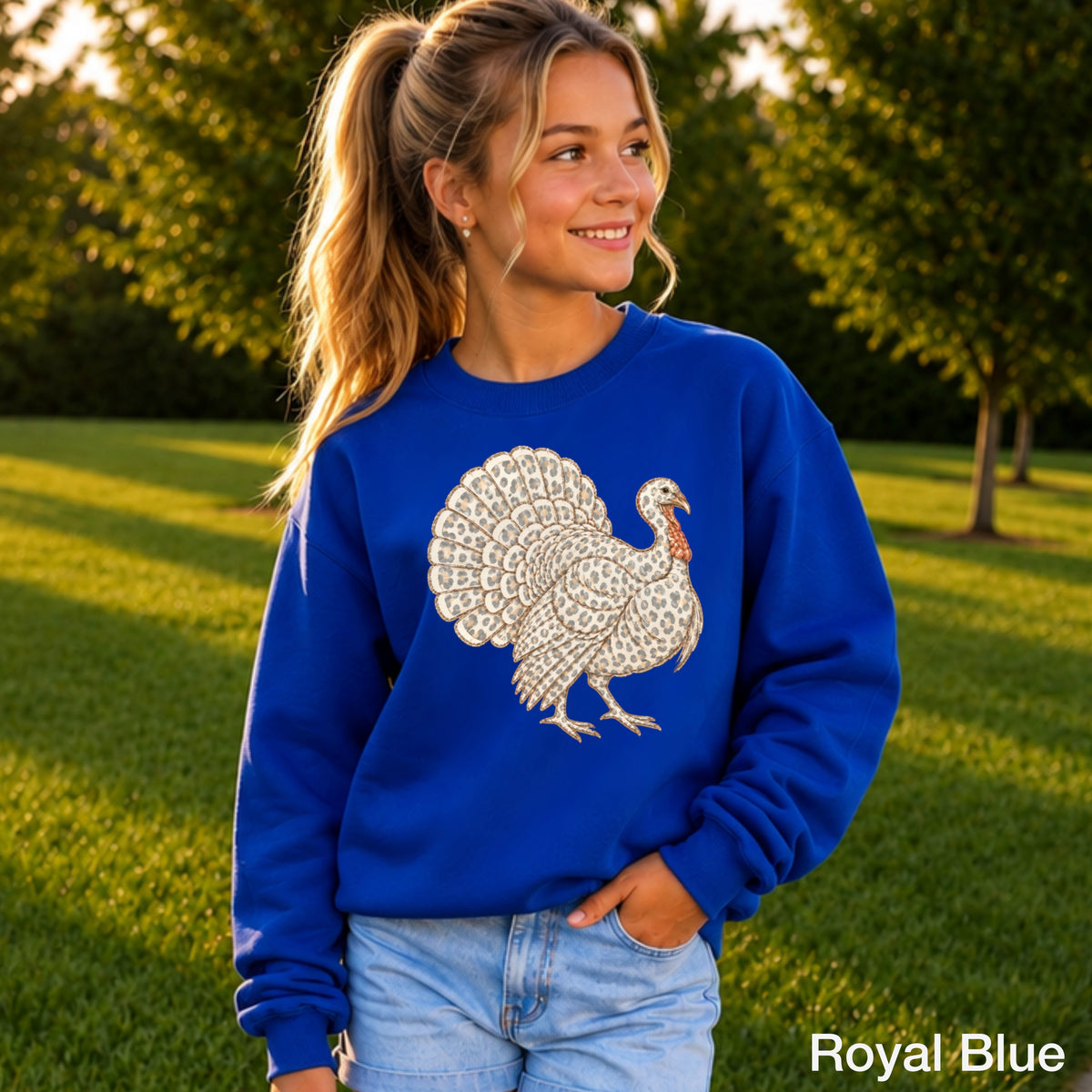Turkey Thanksgiving Youth Crewneck Sweatshirt