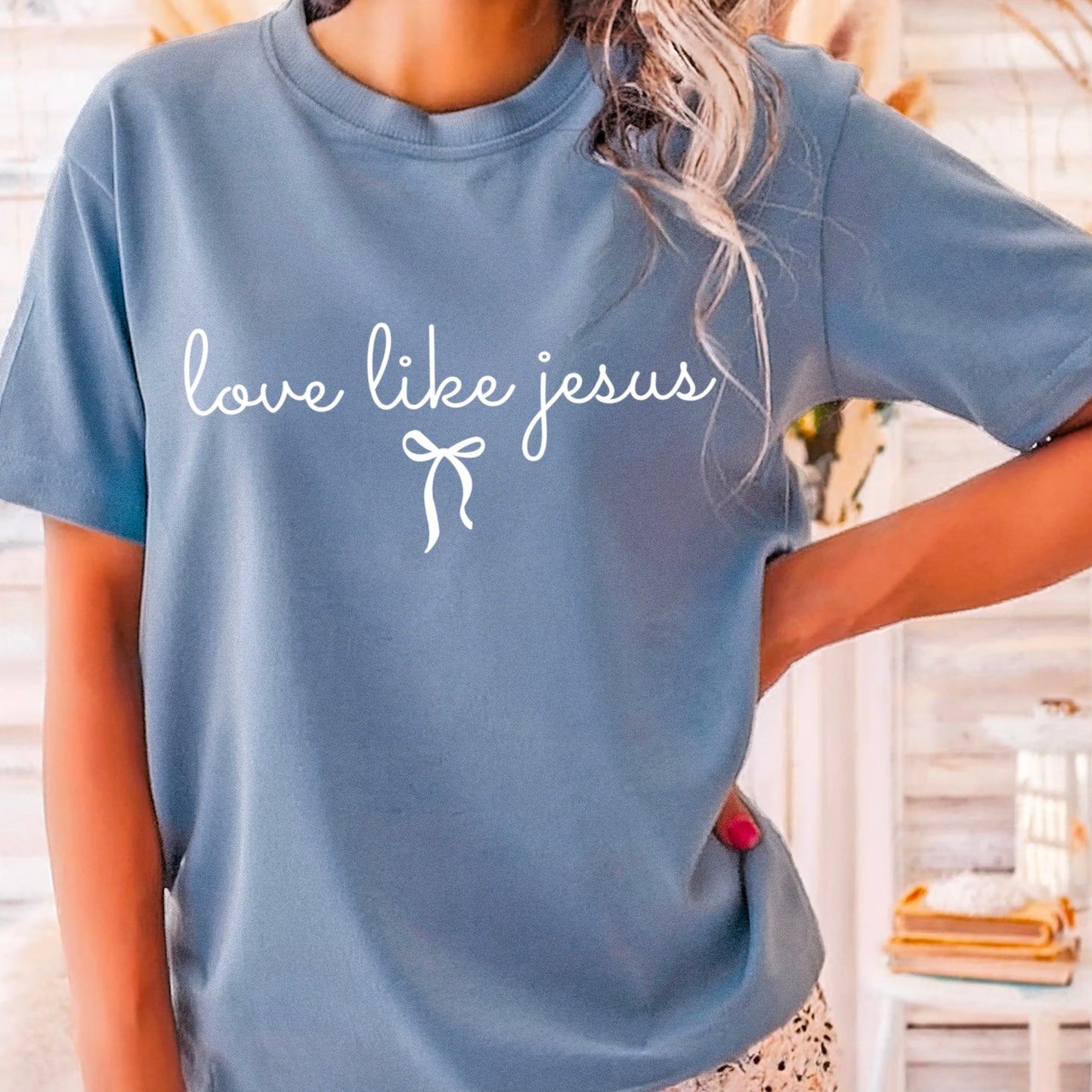 Love Like Jesus Christian Comfort Color Graphic Tee
