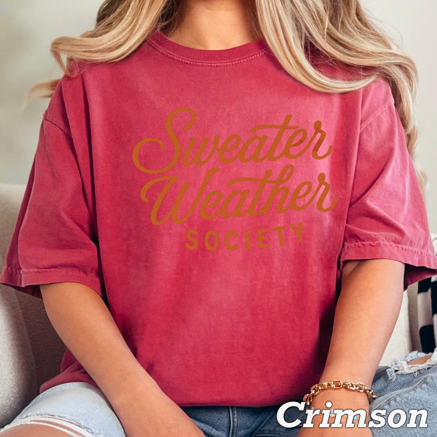 Sweater Weather Society Comfort Color Graphic Tee