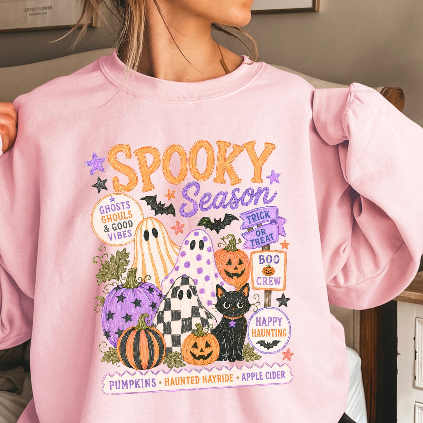 Spooky Season Halloween Crewneck Sweatshirt