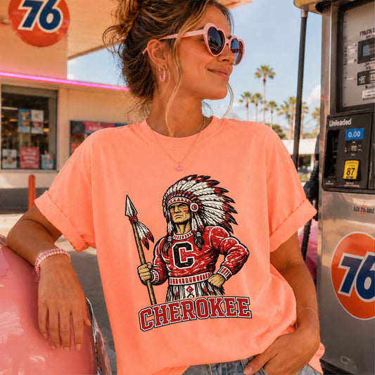Cherokee Warriors Comfort Color Graphic Tee