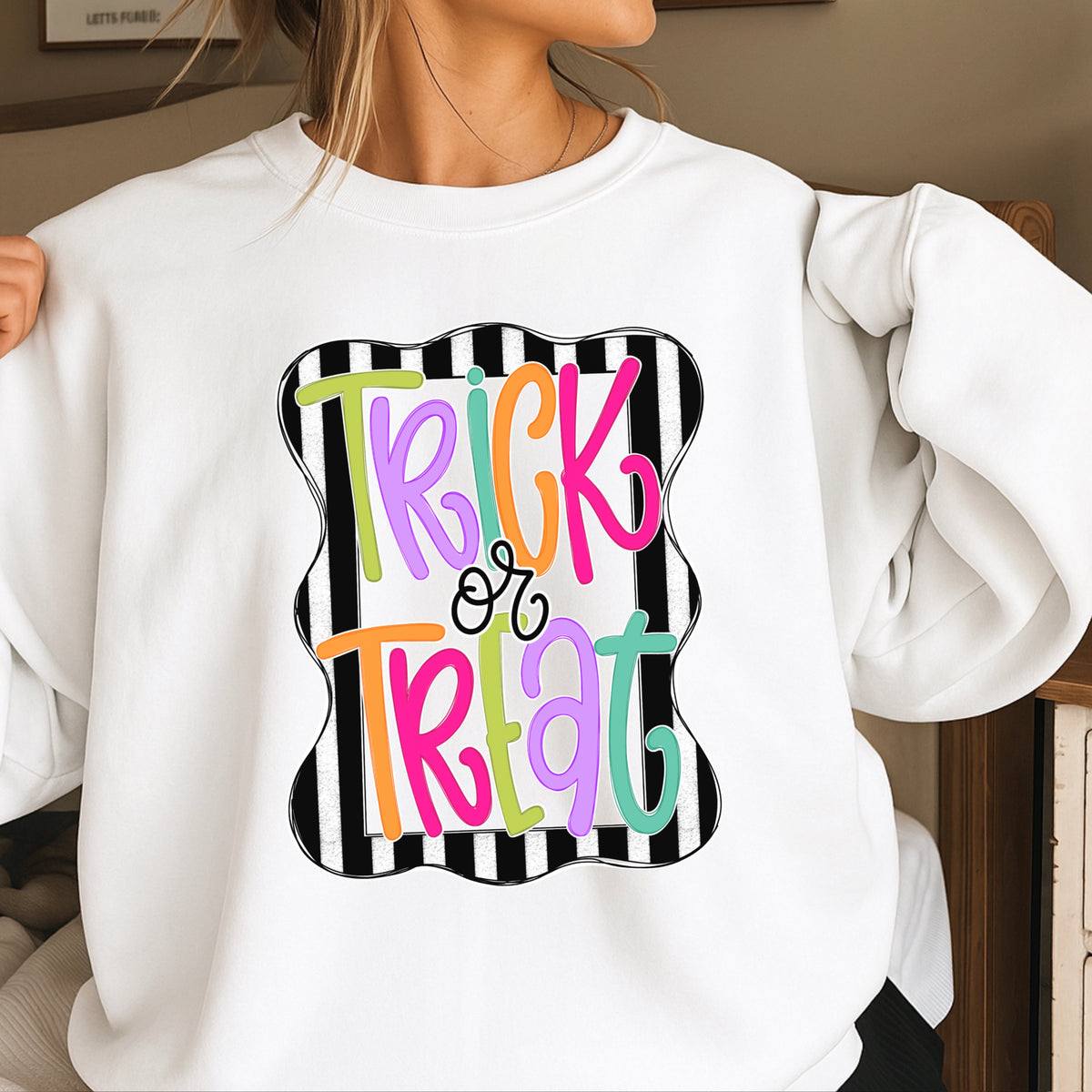 Trick Or Treat Halloween Crewneck Sweatshirt