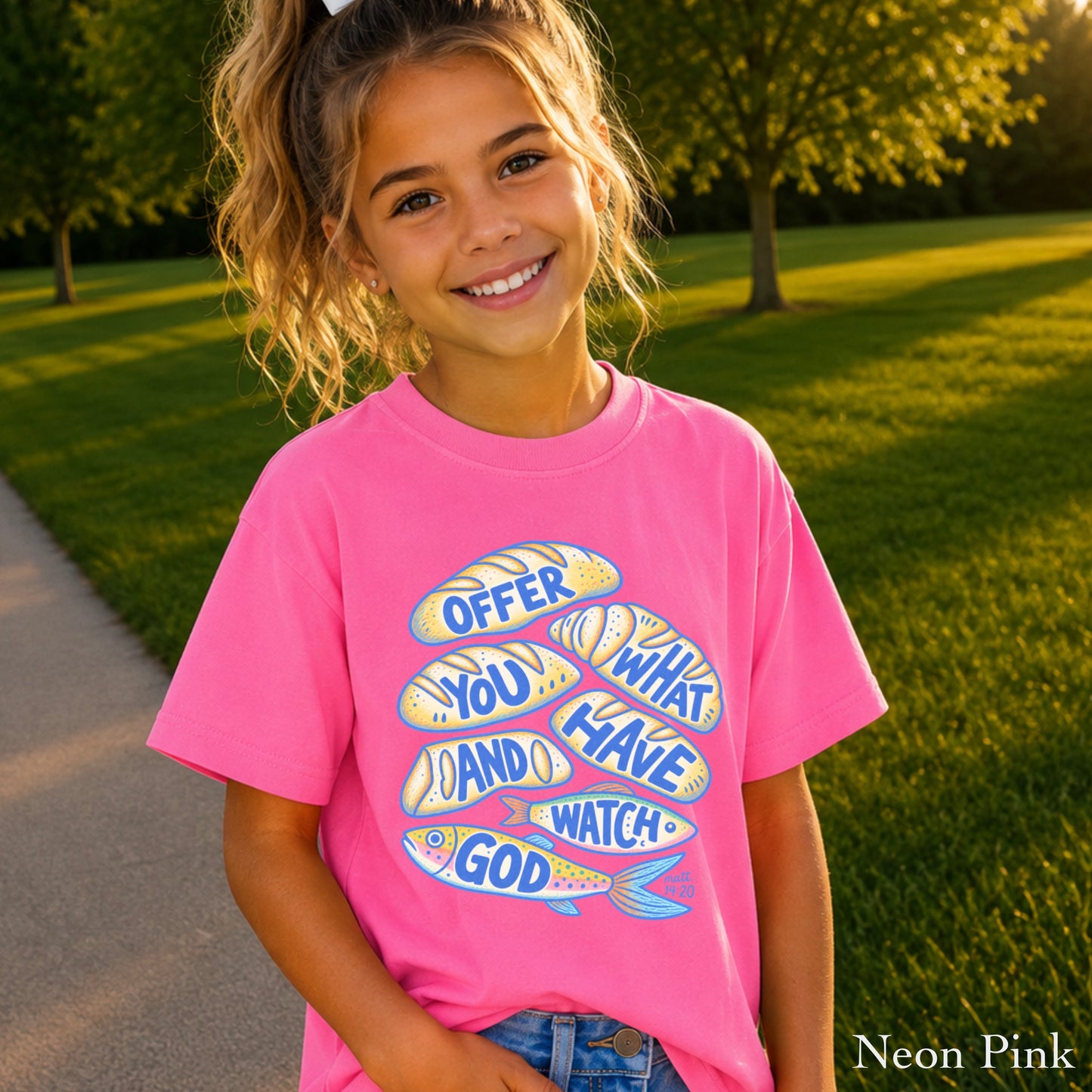 Offer What You Have And Watch God Youth Comfort Color T-Shirt