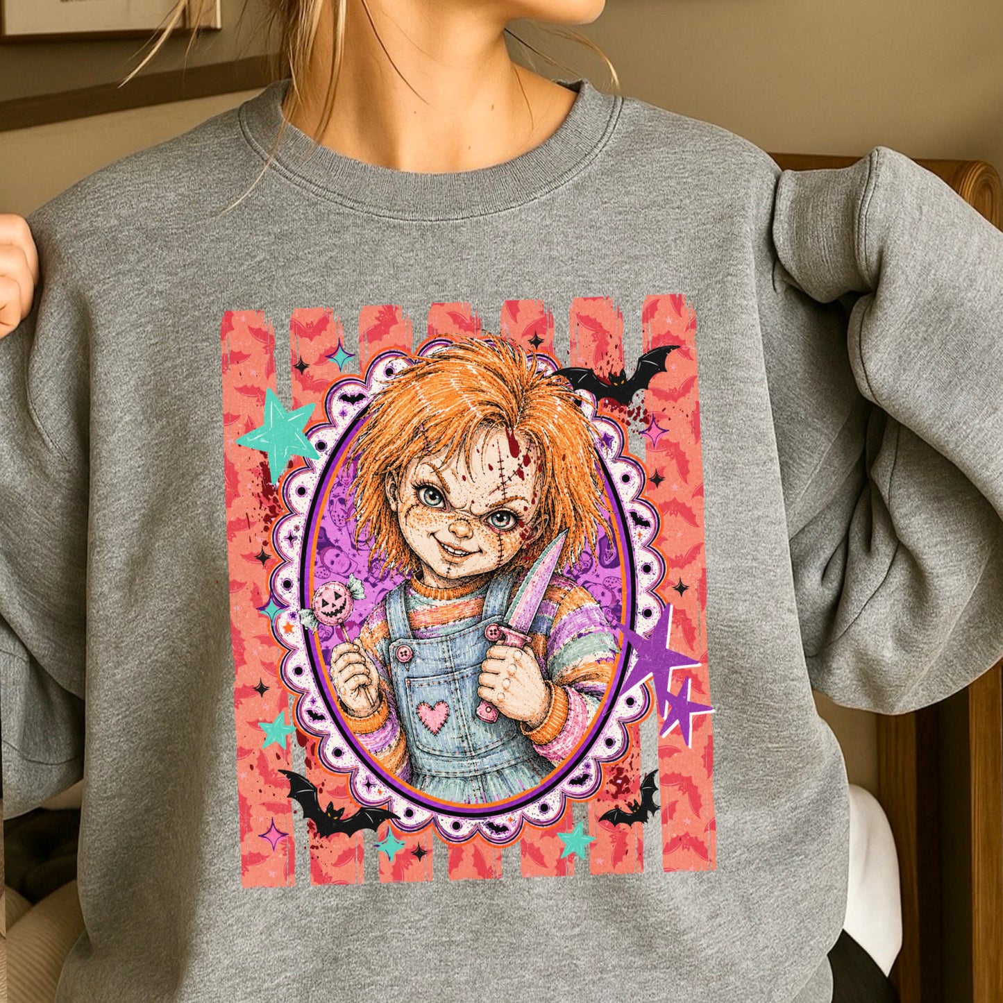 Horror Film Character Crewneck Sweatshirt