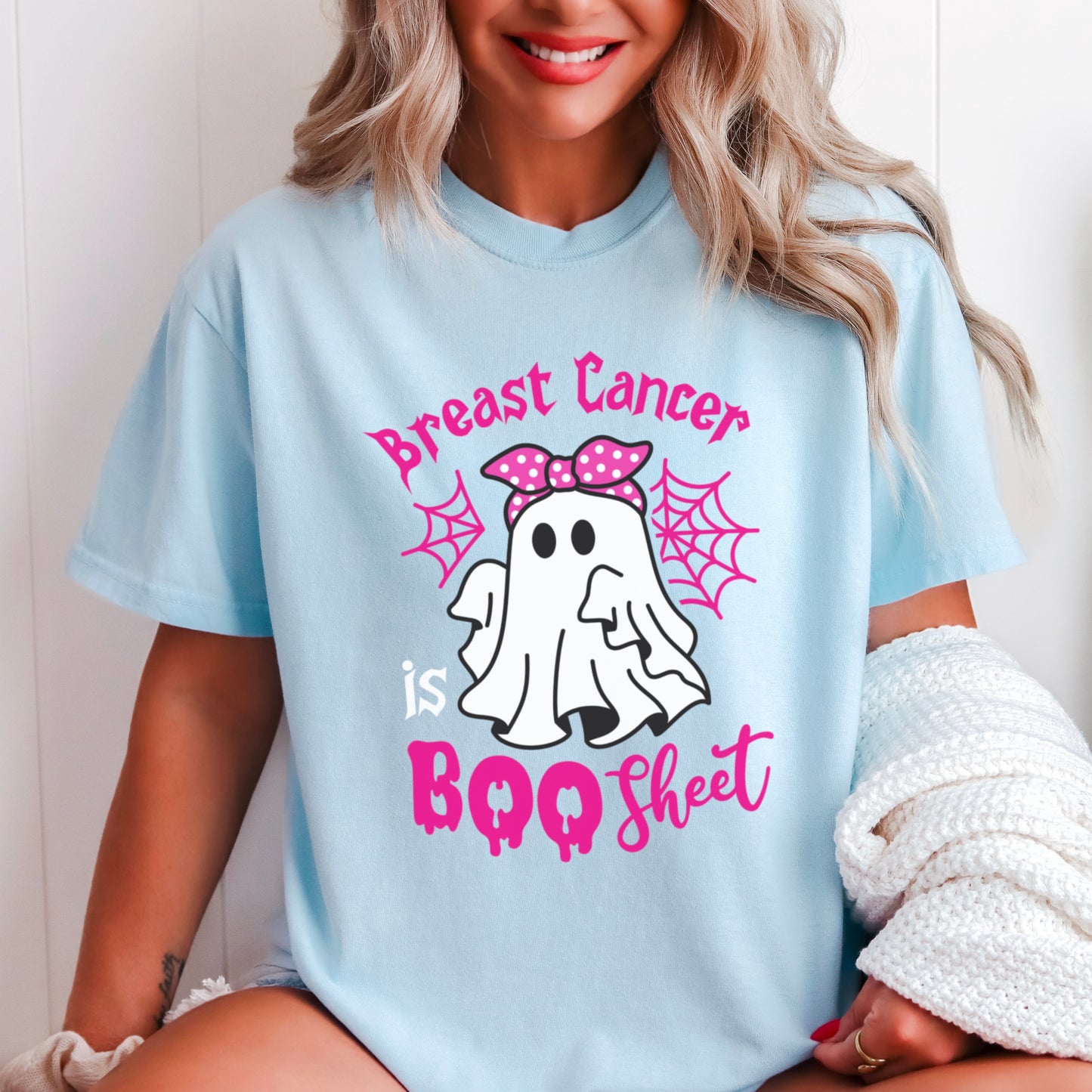Breast Cancer Is Boo-Sheet Comfort Color Graphic Tee