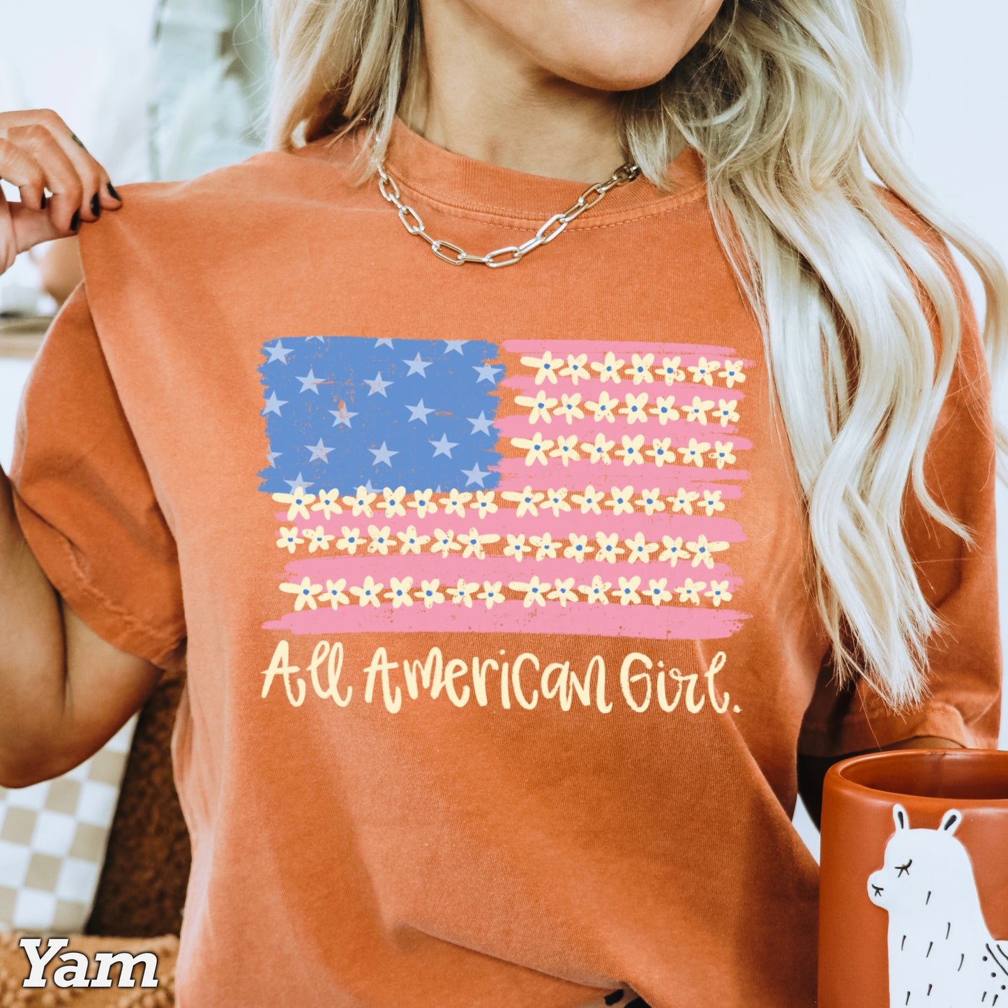 All American Girl Comfort Color Graphic Tee